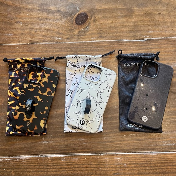 Loopy Case - iPhone 12/13 Pro Max Tortoise, Bows, Sparkle - Picture 1 of 6